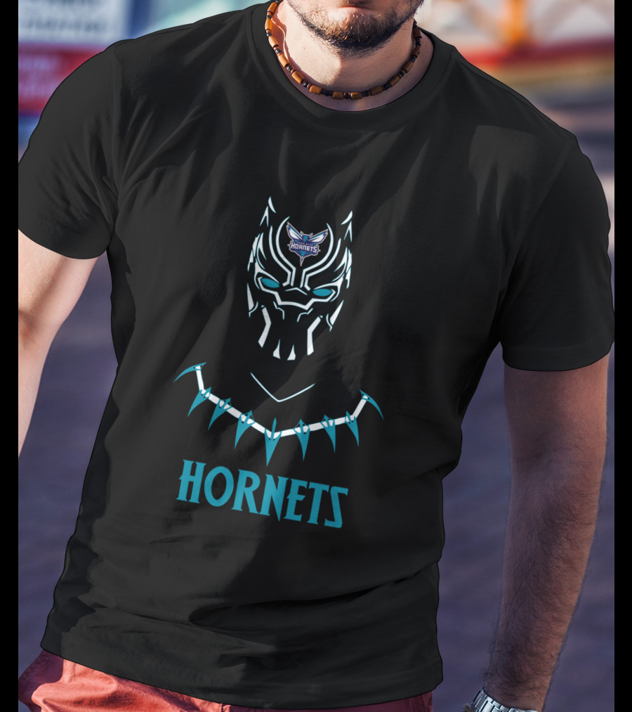 Hornets Black Panther Fan Mashup T-Shirt