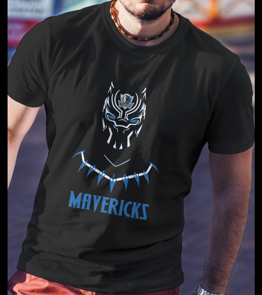 Mavericks Black Panther Logo Mashup T-Shirt