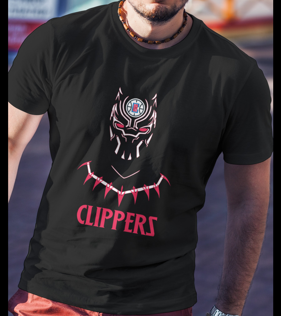Black Panther Clippers Nba Crossover T-Shirt
