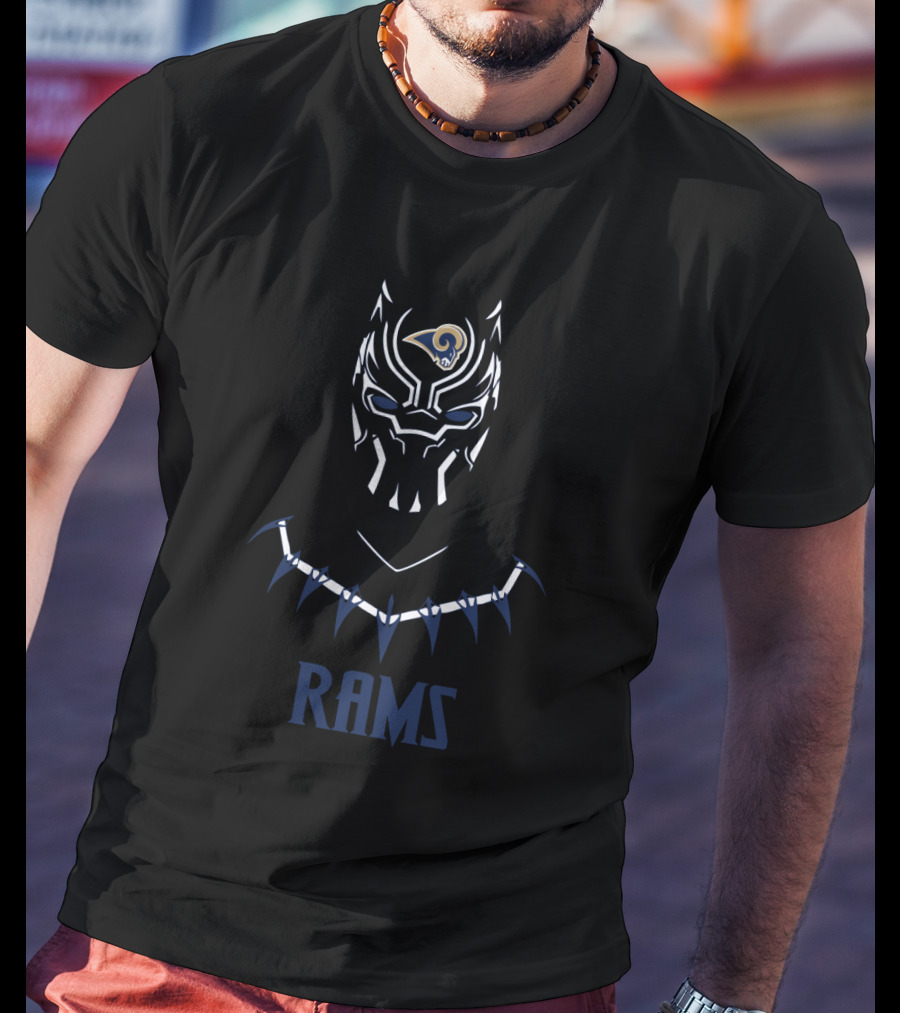 Black Panther Rams Fan Crossover T-Shirt