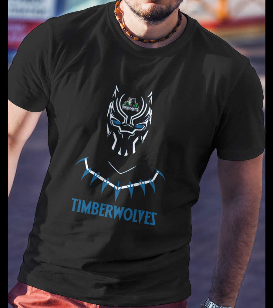 Timberwolves Black Panther Fans T-Shirt