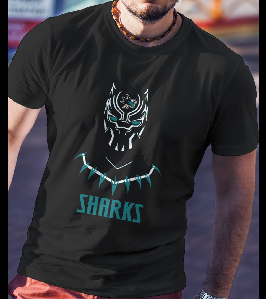 Black Panther San Jose Sharks Fans T-Shirt