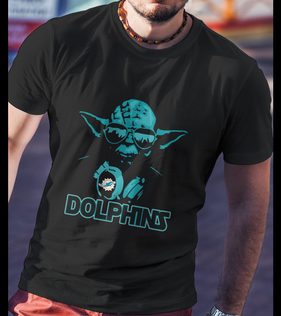 Yoda Star Wars Miami Dolphins Fans Enthusiast T-Shirt