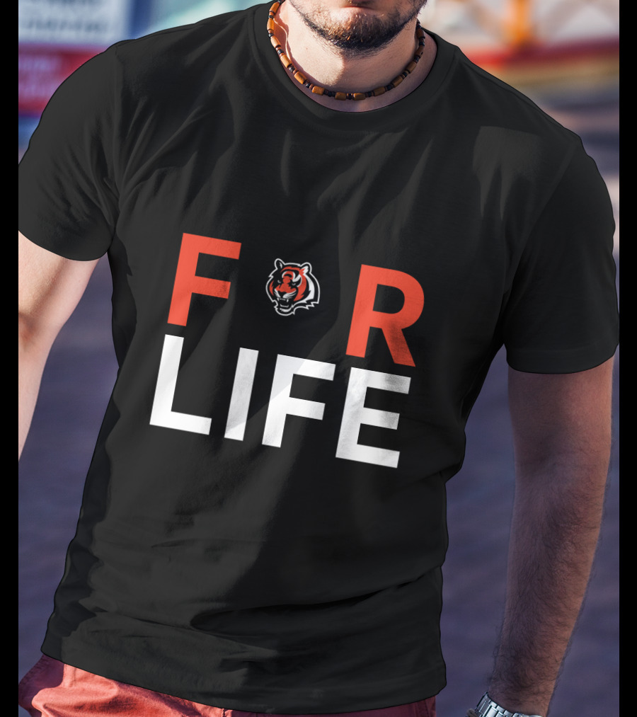 Cincinnati Bengals Tiger Logo For Life T-Shirt