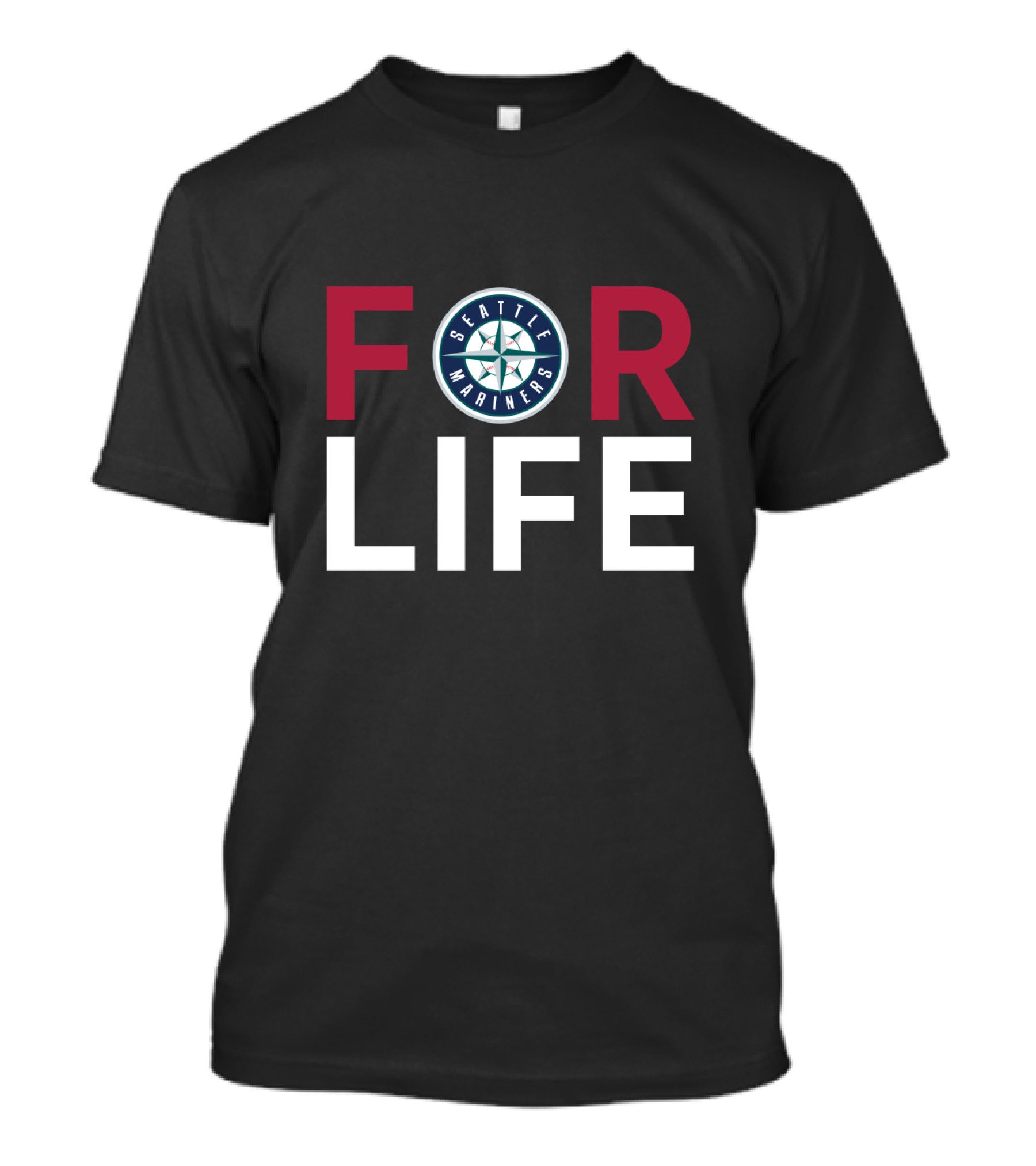 For Life Seattle Mariners Fans Logo Iconic Baseball Team Supporters T-Shirt