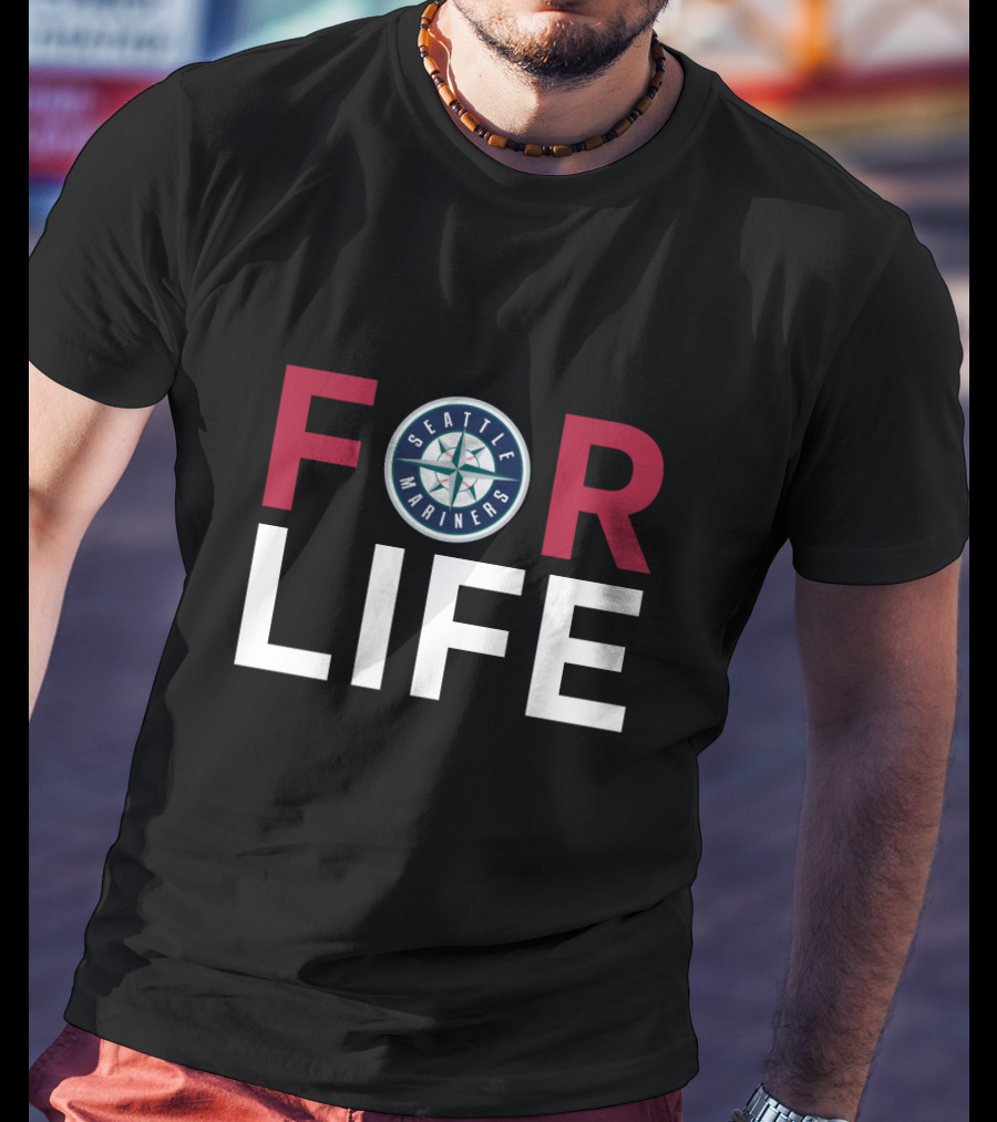 For Life Seattle Mariners Fans Logo Iconic Baseball Team Supporters T-Shirt