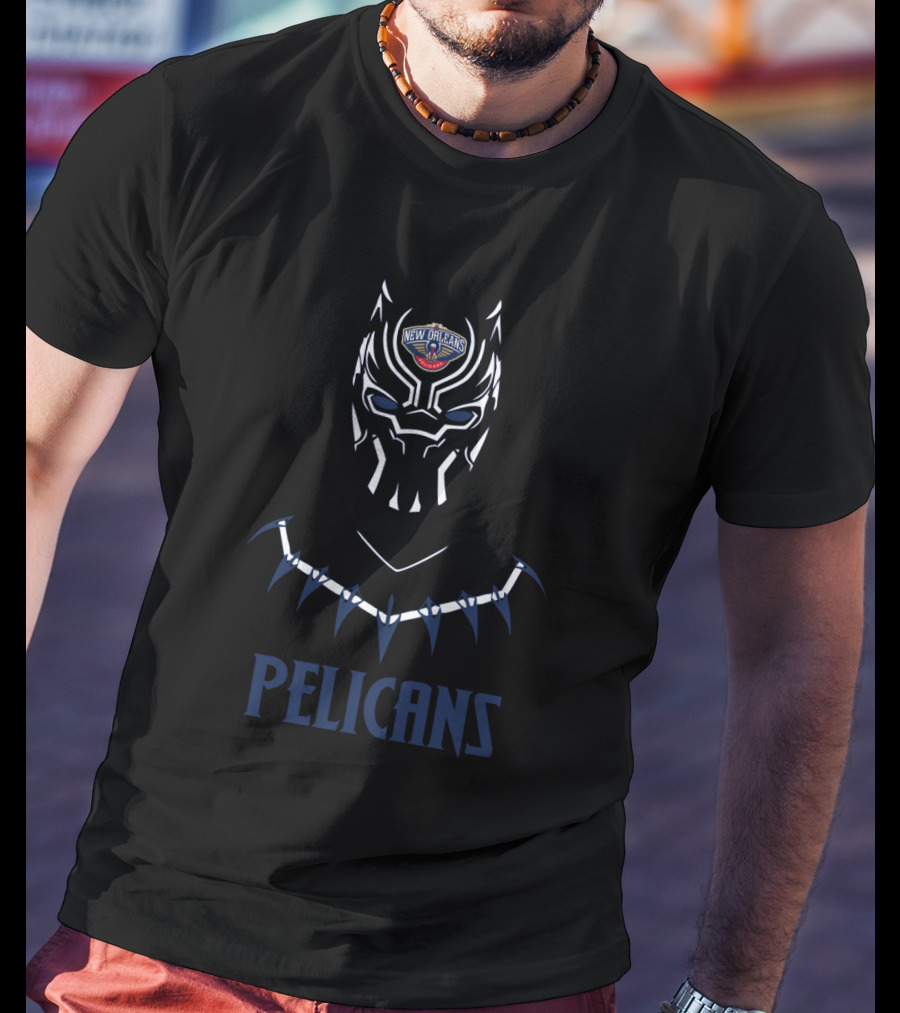 New Orleans Pelicans Black Panter Fans T-Shirt