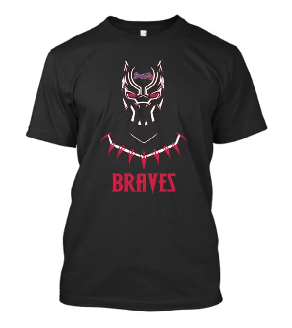Braves Fandom Meets Iconic Black Panther Mask Crossover T-Shirt