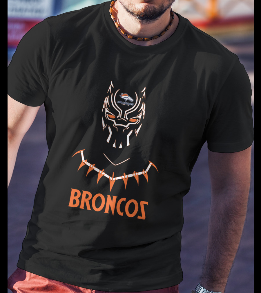 Black Panther Broncos Fan T-Shirt