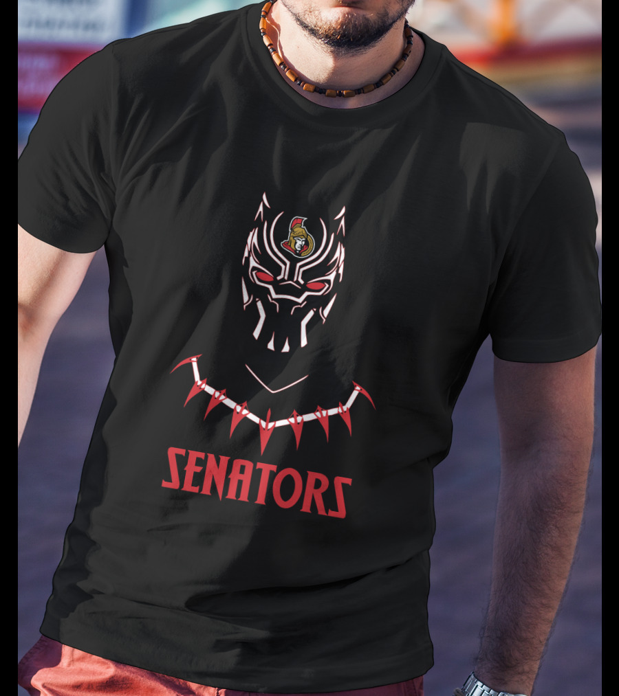 Black Panther Inspired Ottawa Senators Fan T-Shirt