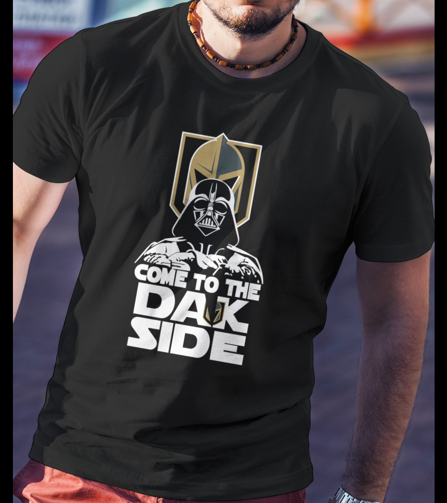 Come To The Dark Side Darth Vader Vegas Golden Knights Fan Crossover T-Shirt