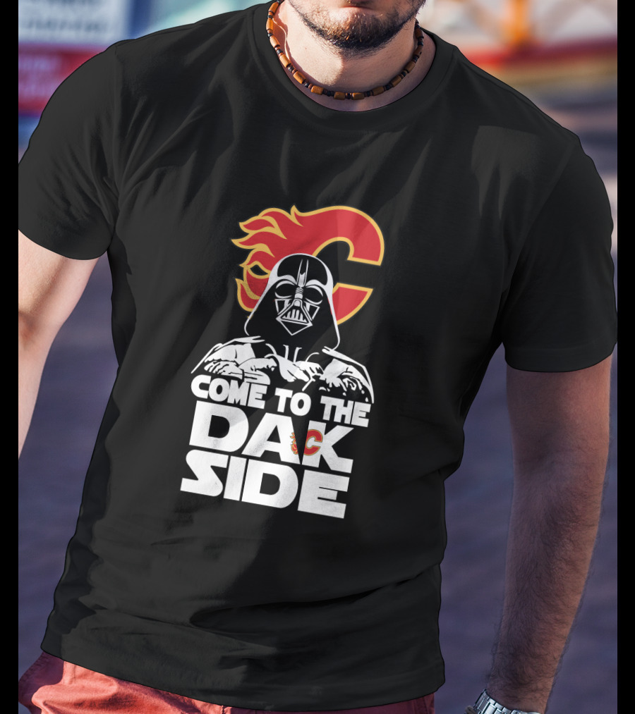 Come To The Dark Side Darth Vader Calgary Flames Fans T-Shirt