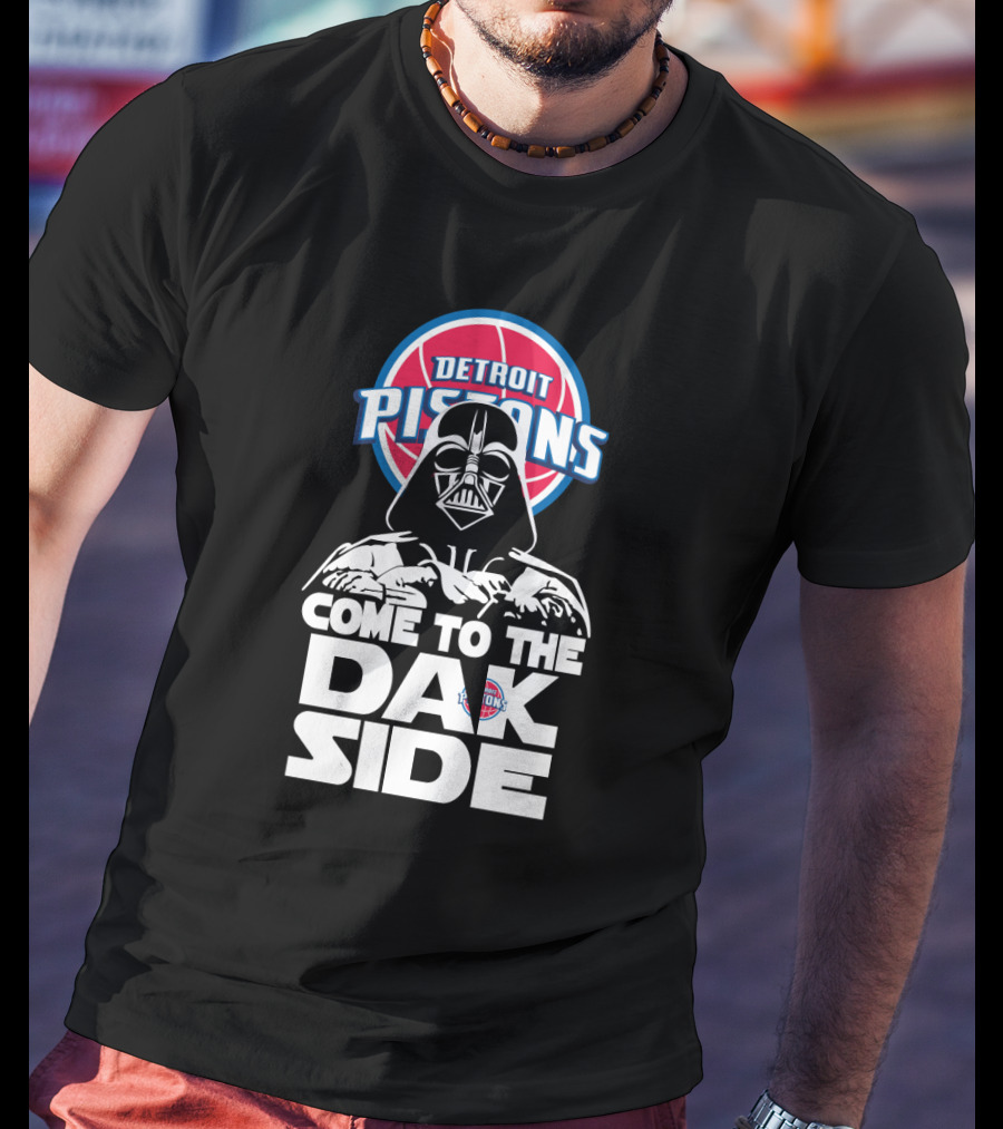 Detroit Pistons Darth Vader Come To The Dark Side T-Shirt