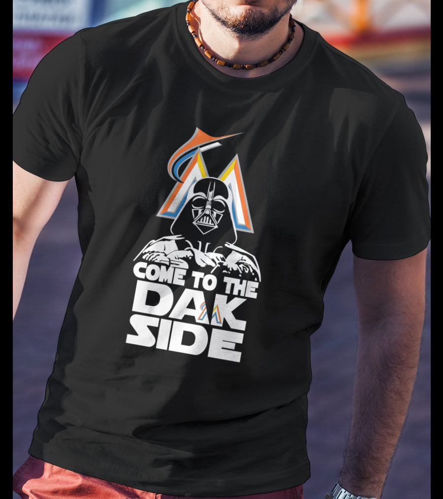 Come To The Dark Side Darth Vader Miami Marlins Fans T-Shirt