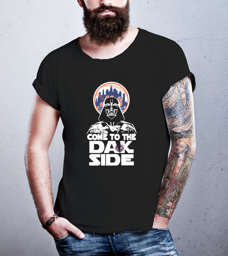 Come To The Dark Side Darth Vader New York Mets Fans Collaboration T-Shirt