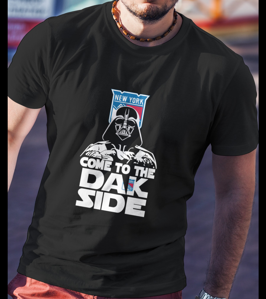 New York Rangers Fan Mashup Come To The Dark Side Darth Vader T-Shirt