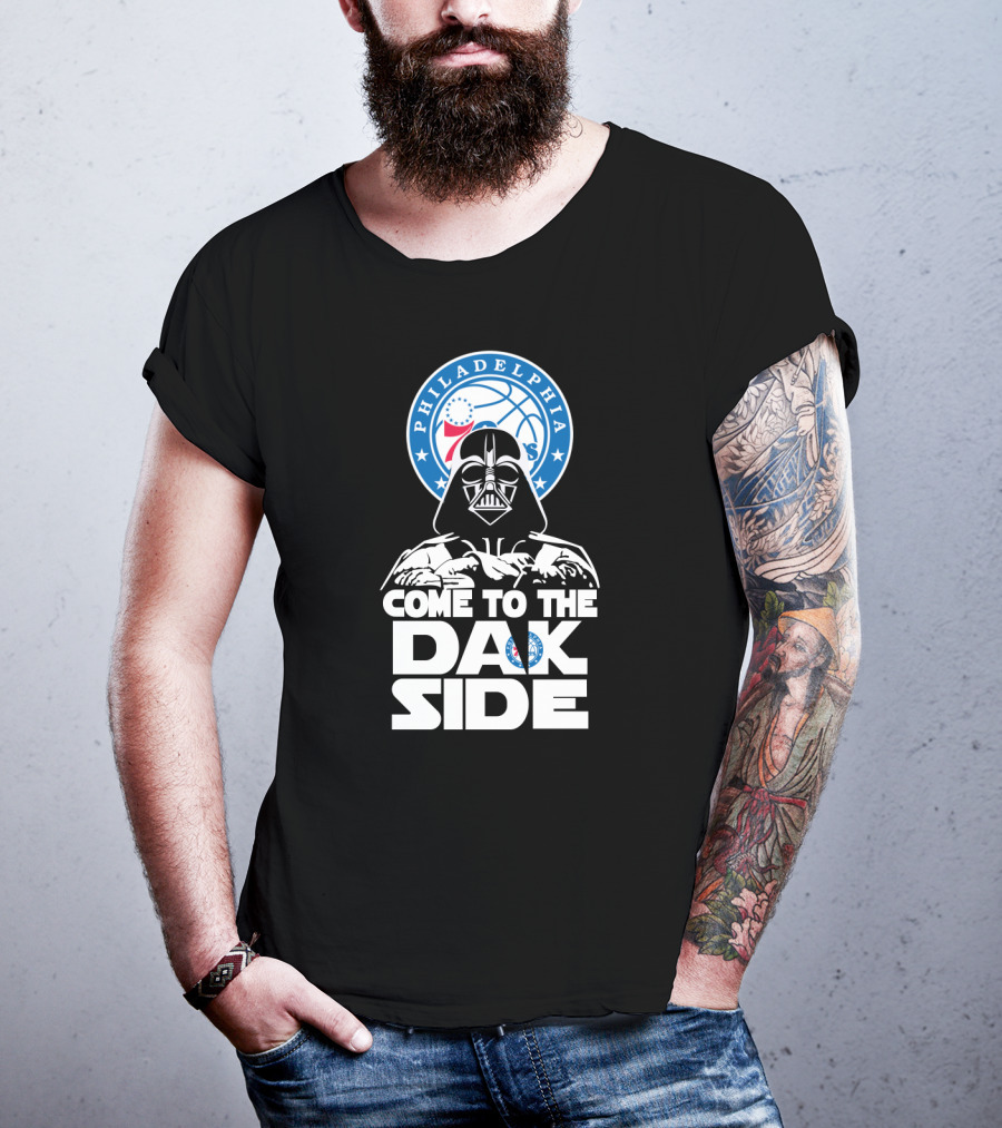 Darth Vader Come To The Dark Side Philadelphia 76ers Fans T-Shirt