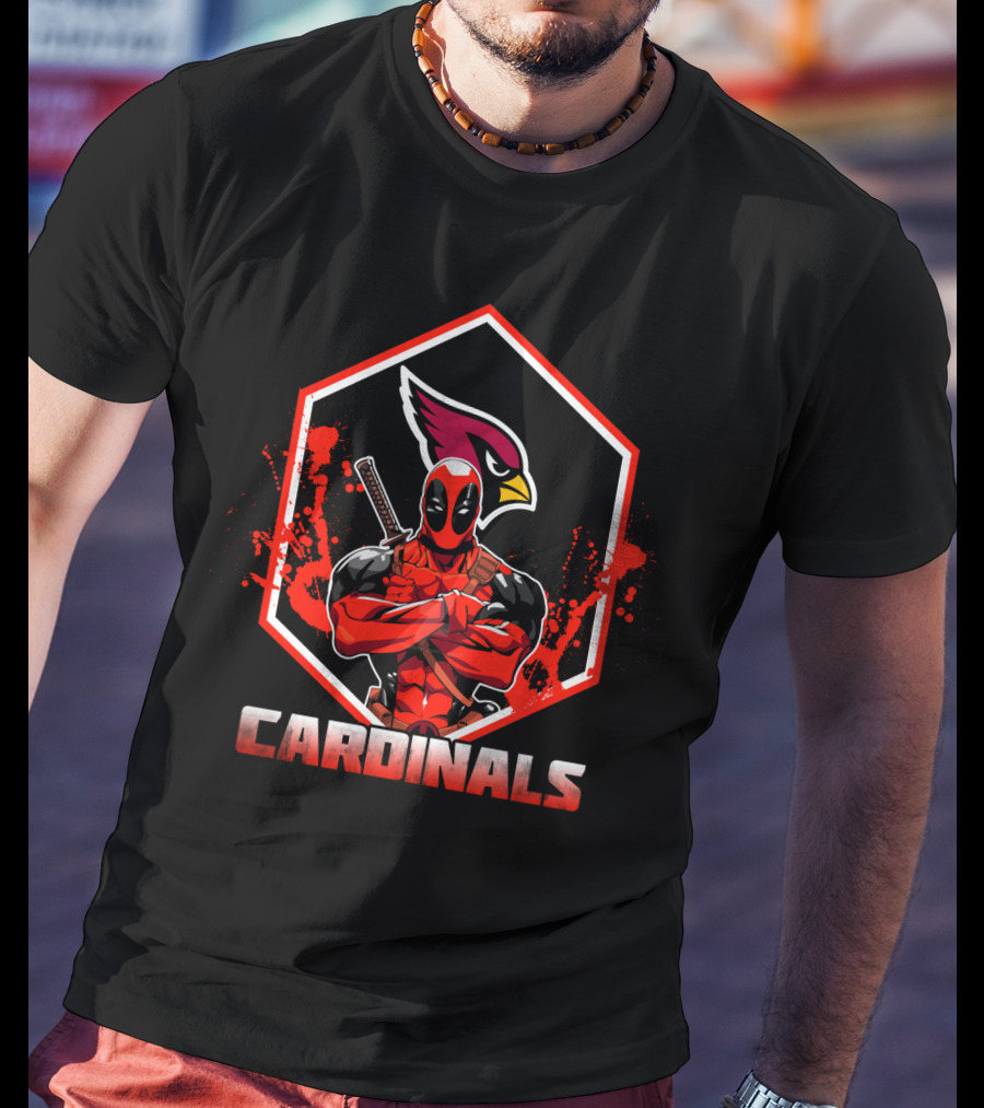 Deadpool Cardinals Fans Iconic Crossover T-Shirt