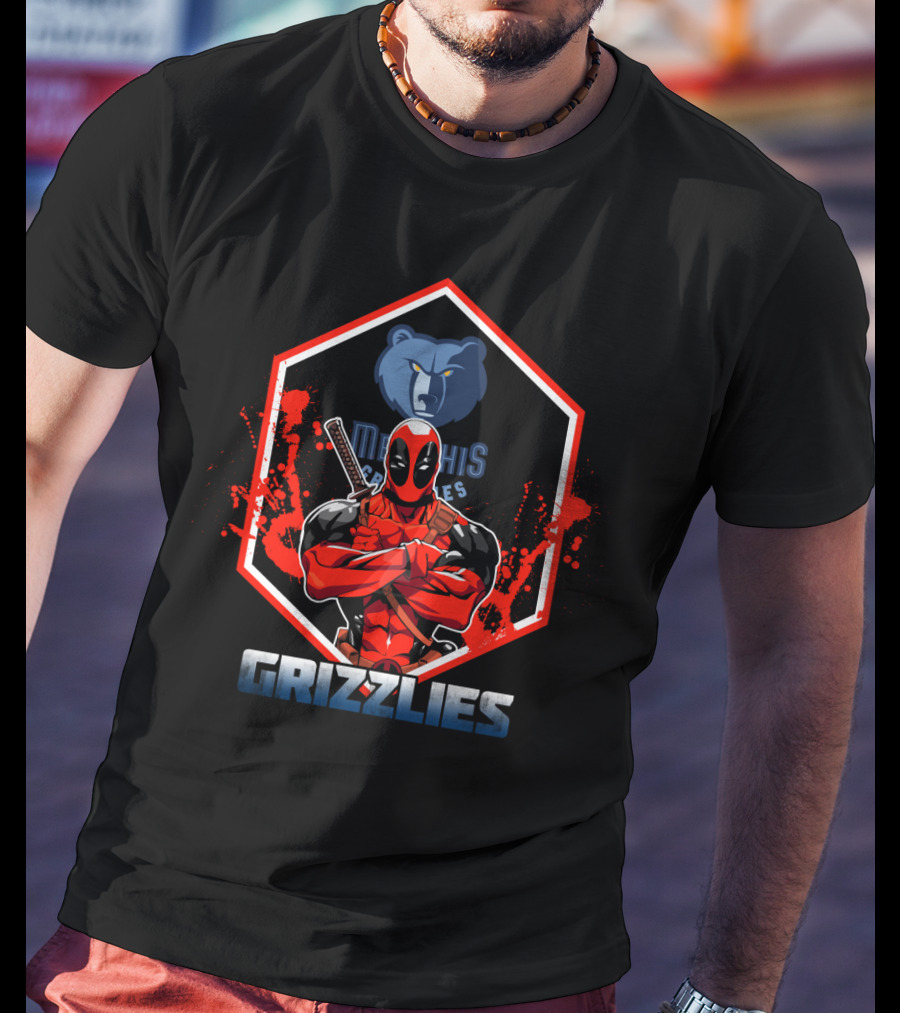 Deadpool Memphis Grizzlies Crossover Fans T-Shirt
