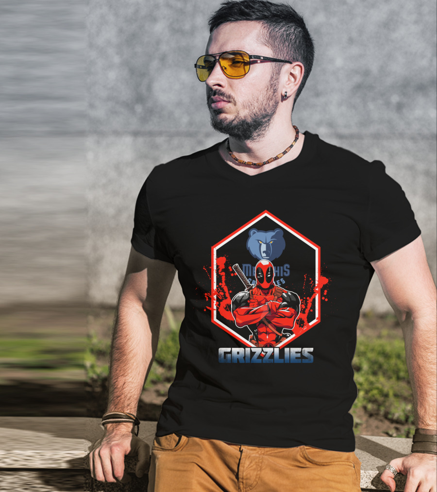Deadpool Memphis Grizzlies Crossover Fans T-Shirt