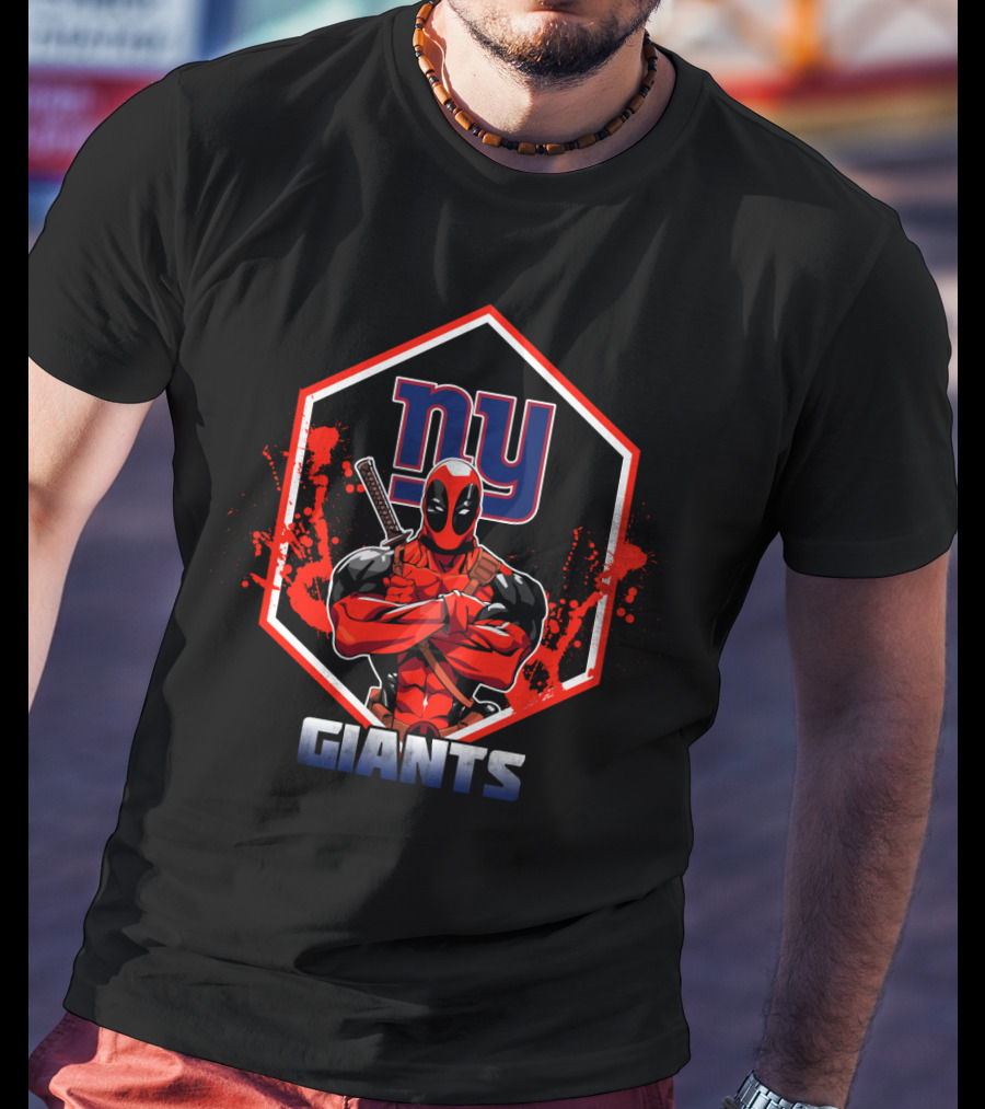 Deadpool Ny Giants T-Shirt