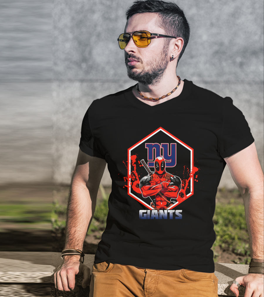 Deadpool Ny Giants T-Shirt