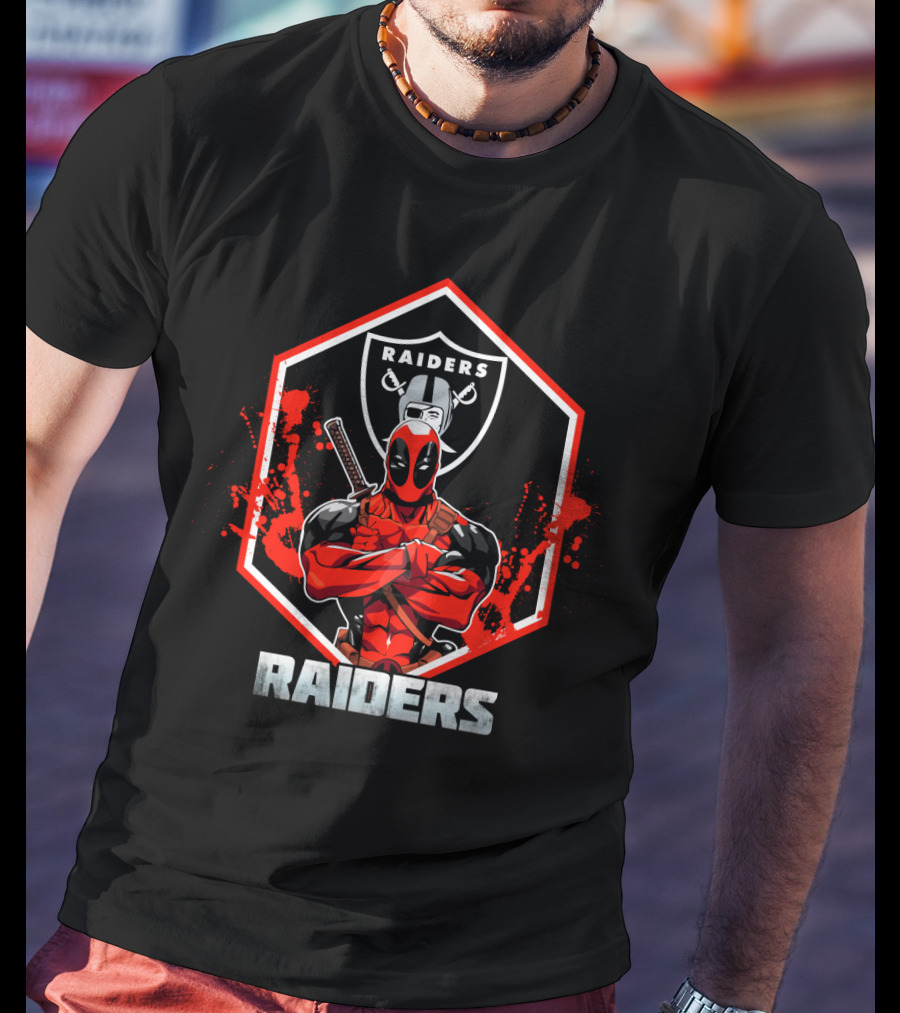 Raiders Deadpool Crossover For Oakland Fans T-Shirt