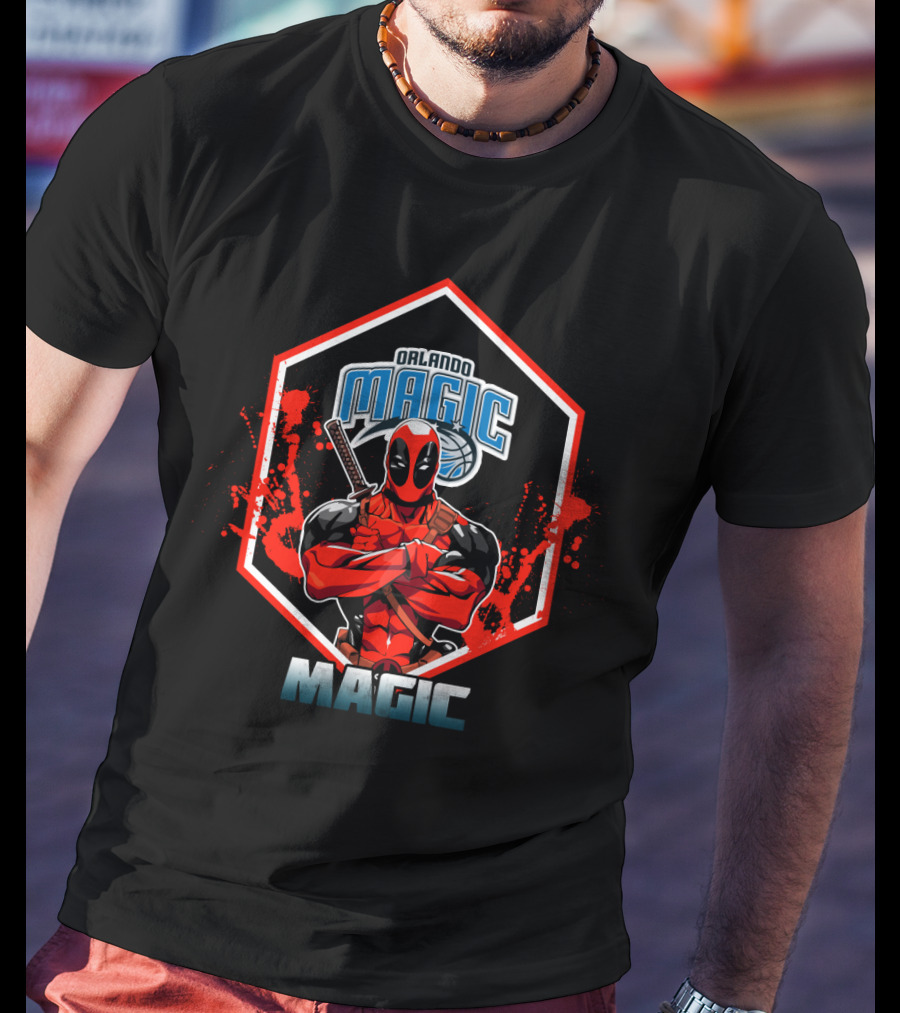 Orlando Magic Nba Deadpool Crossover Fan T-Shirt