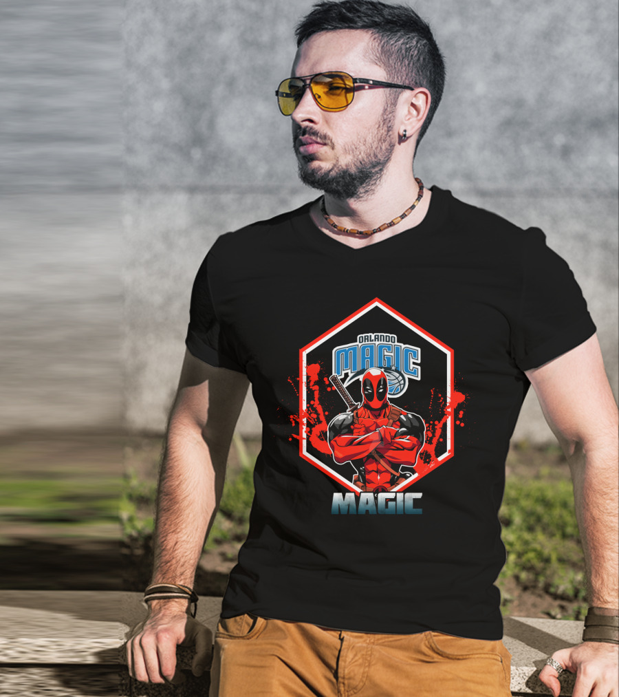 Orlando Magic Nba Deadpool Crossover Fan T-Shirt