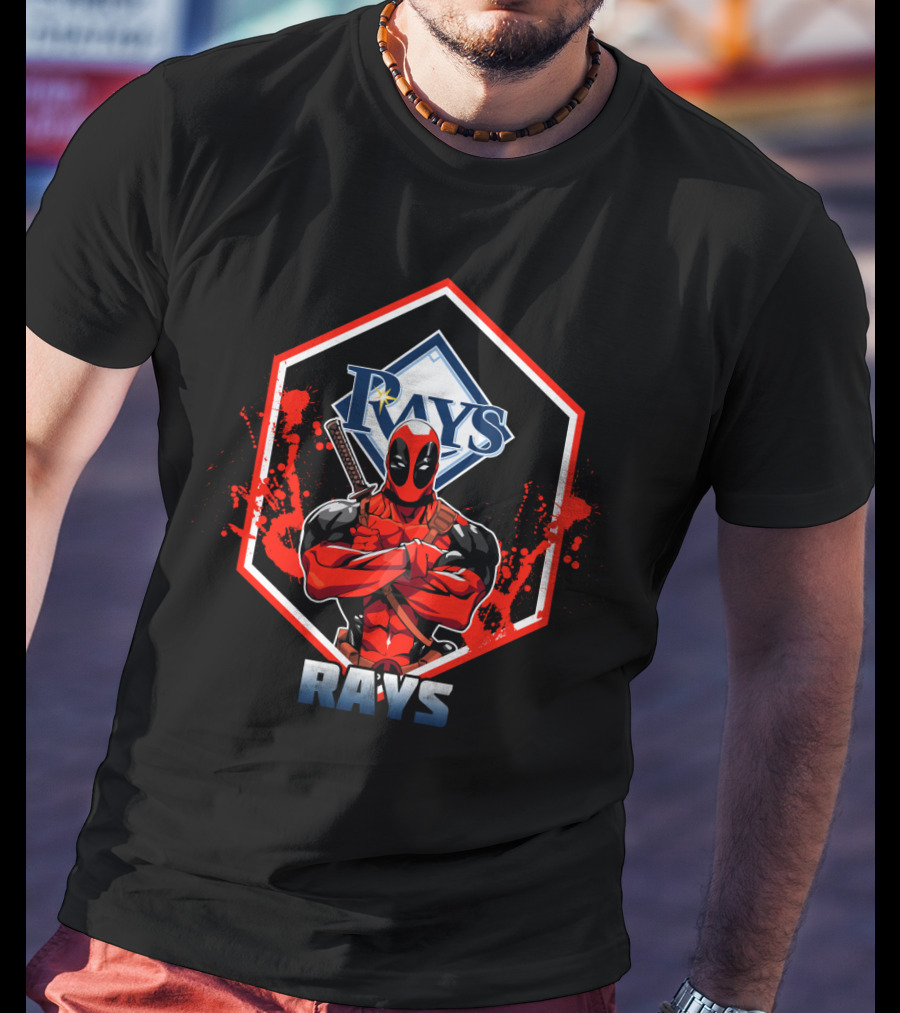 Tampa Bay Rays Deadpool Crossover Fan T-Shirt