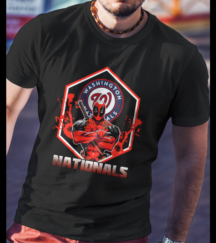 Washington Nationals Deadpool Fan Mashup With Iconic T-Shirt
