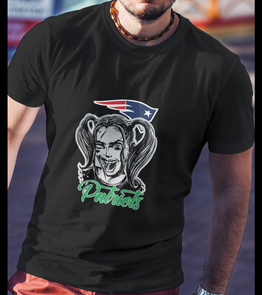 Patriots Harley Quinn New England Football Iconic Crossover Fans T-Shirt