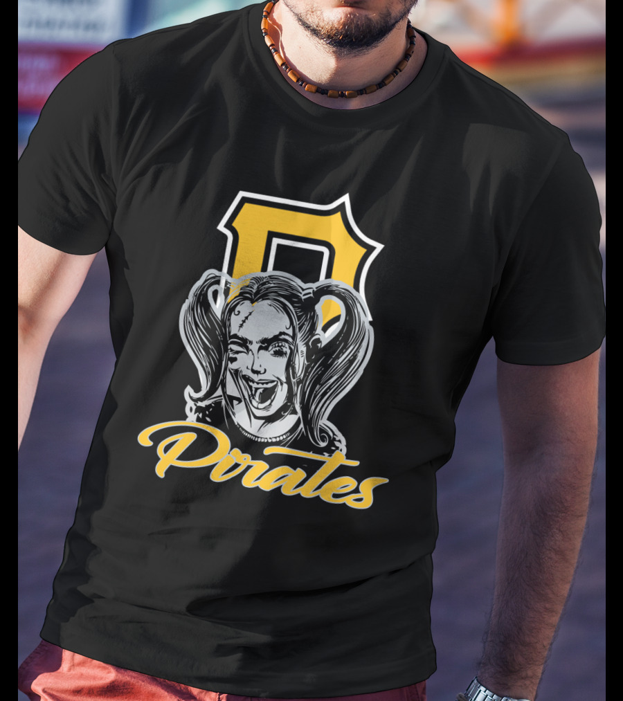 Pittsburgh Pirates Fans With Harley Quinn Iconic Art T-Shirt