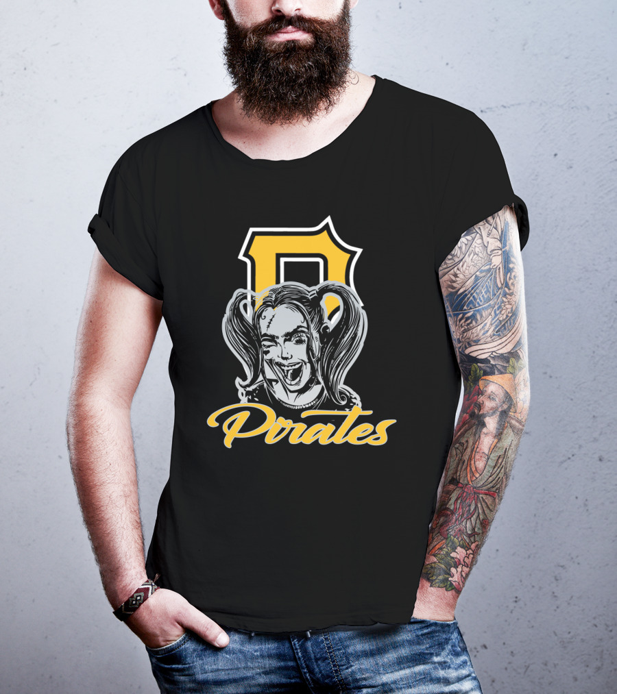 Pittsburgh Pirates Fans With Harley Quinn Iconic Art T-Shirt