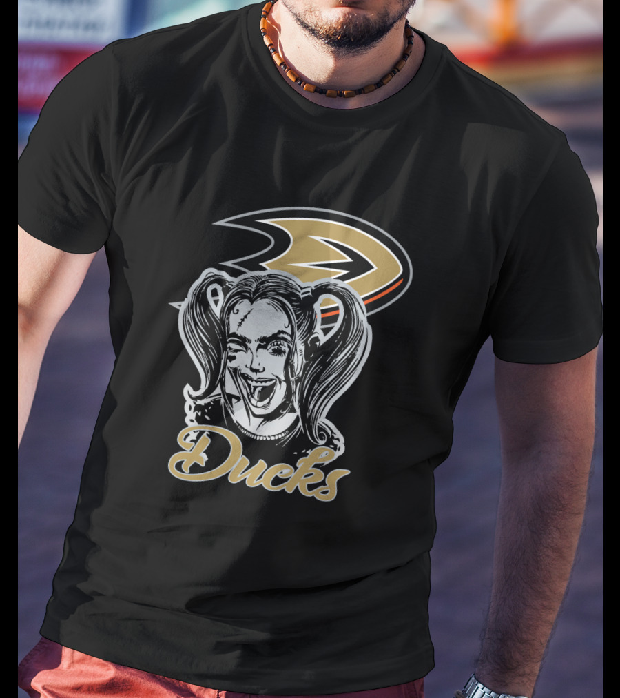 Harley Quinn And Anaheim Ducks Fans T-Shirt