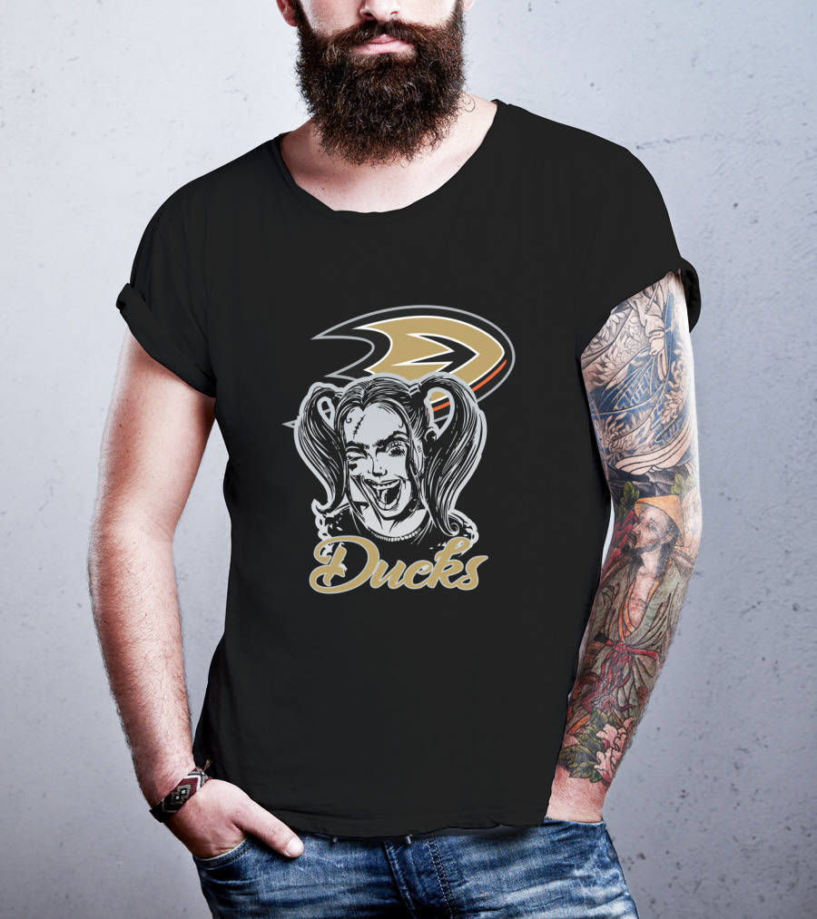 Harley Quinn And Anaheim Ducks Fans T-Shirt
