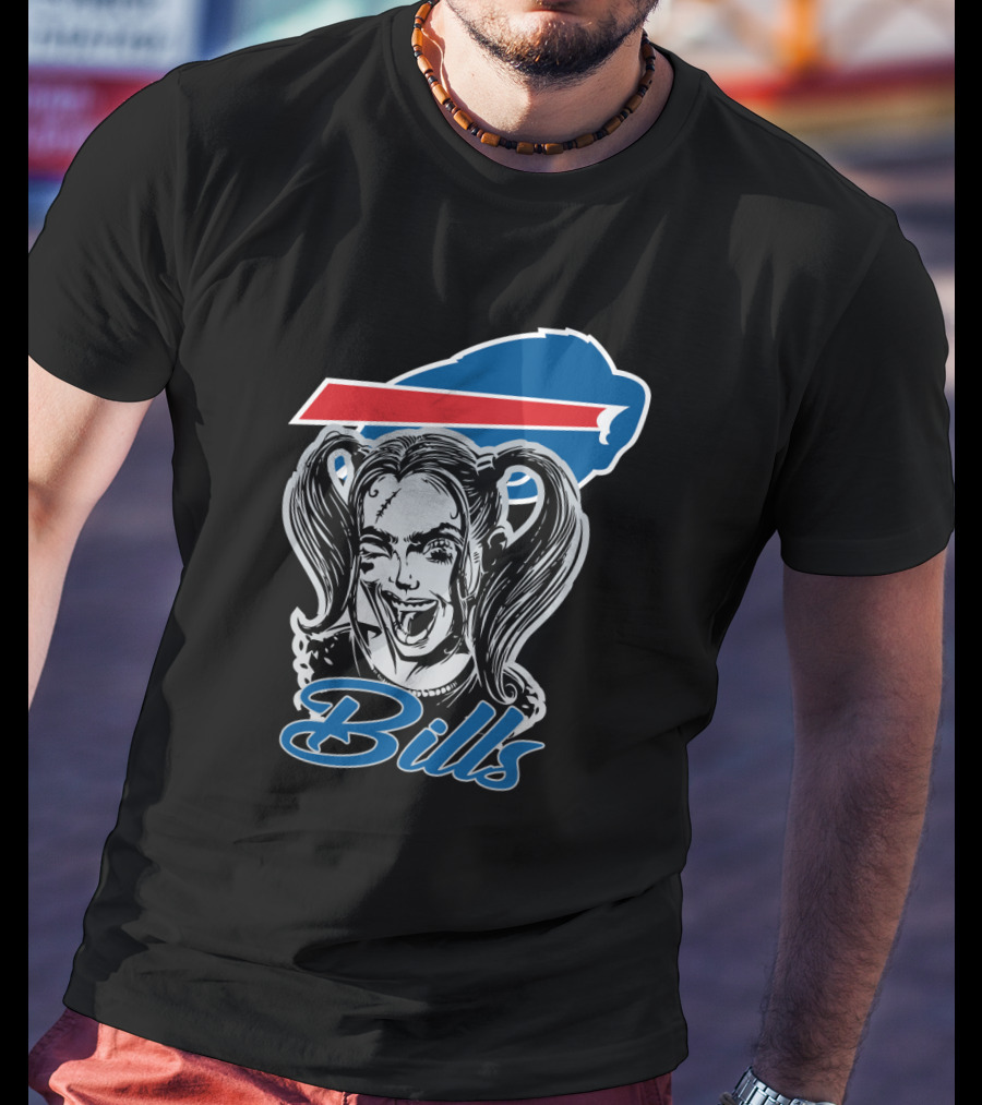 Harley Quinn Laughing Bills Buffalo T-Shirt