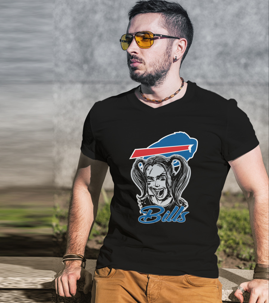 Harley Quinn Laughing Bills Buffalo T-Shirt