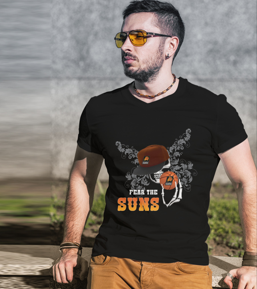Fear The Suns Phoenix Basketball Skull Fans T-Shirt