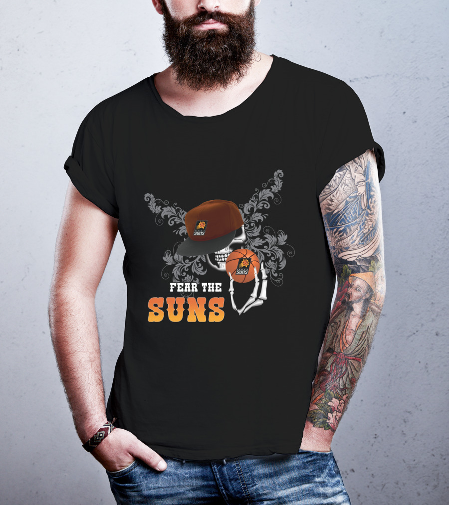 Fear The Suns Phoenix Basketball Skull Fans T-Shirt