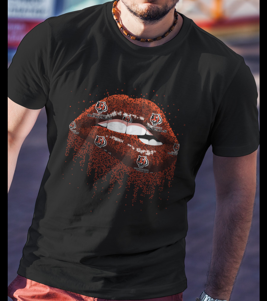 Cincinnati Bengals Lips Fan Expression T-Shirt