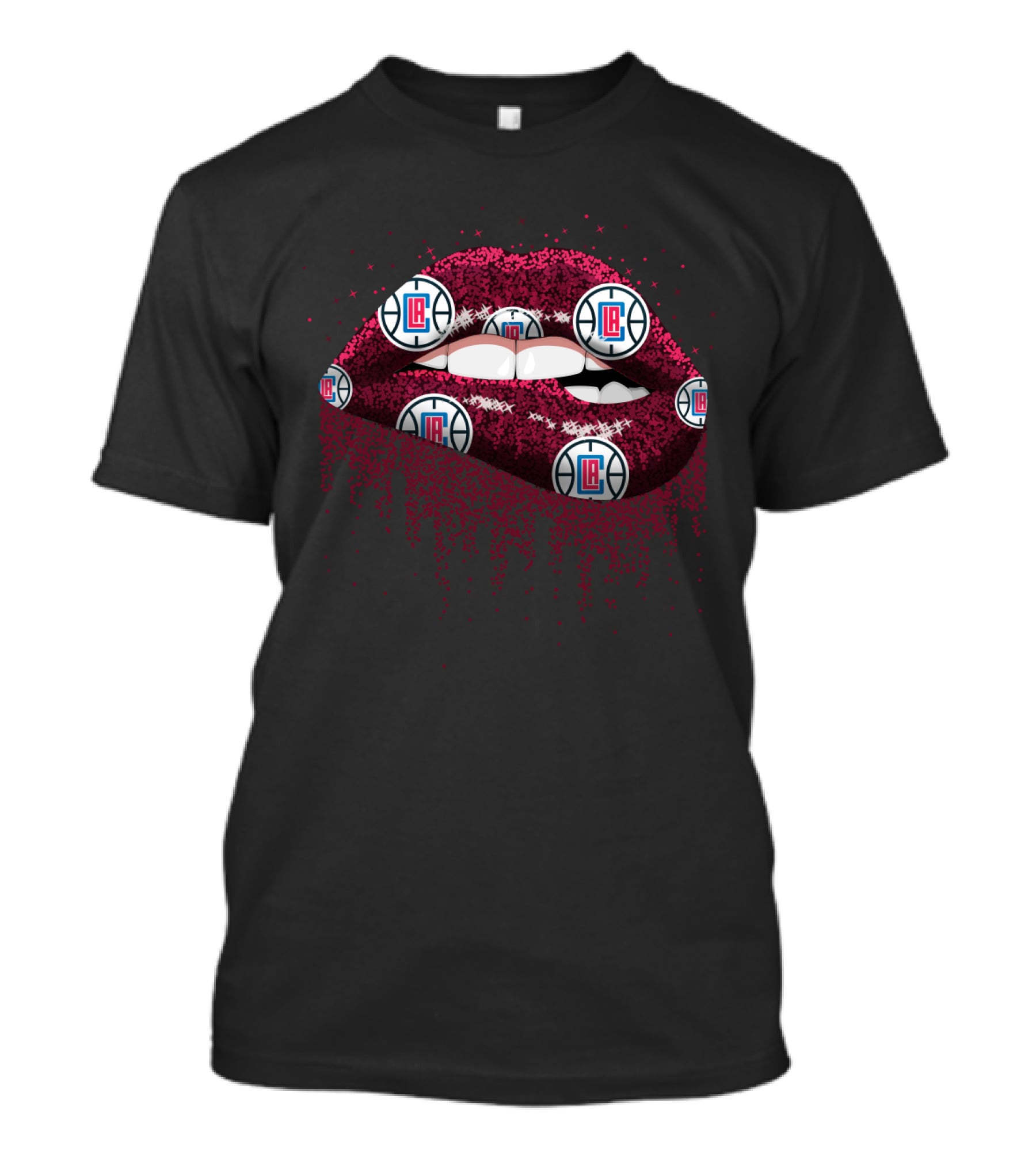 La Clippers Lips Basketball Fans T-Shirt