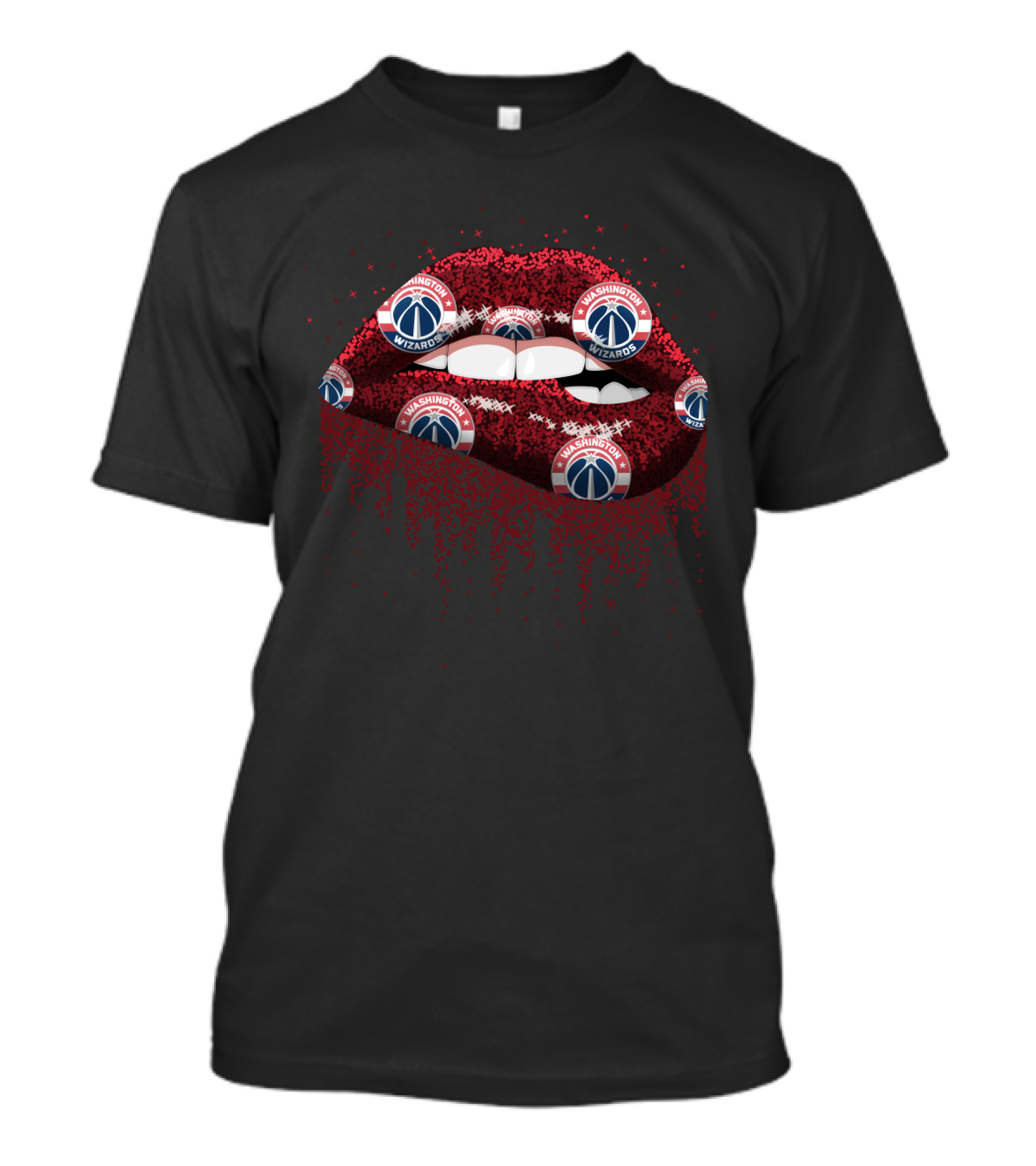Washington Wizards Lips Fan Style T-Shirt
