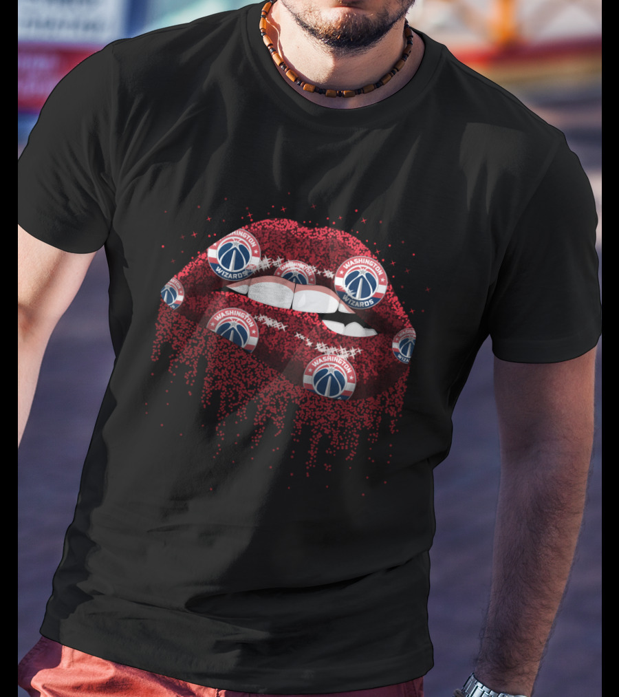 Washington Wizards Lips Fan Style T-Shirt