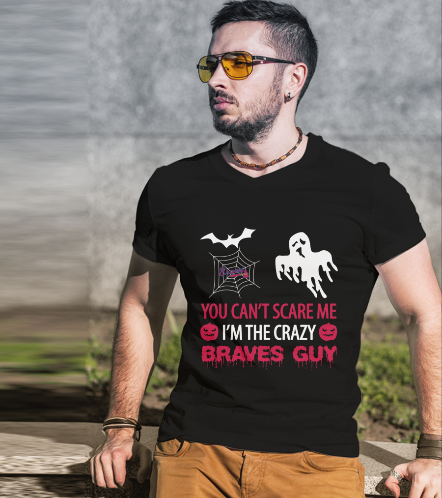 Atlanta Braves Crazy Halloween Ghost And Pumpkin T-Shirt