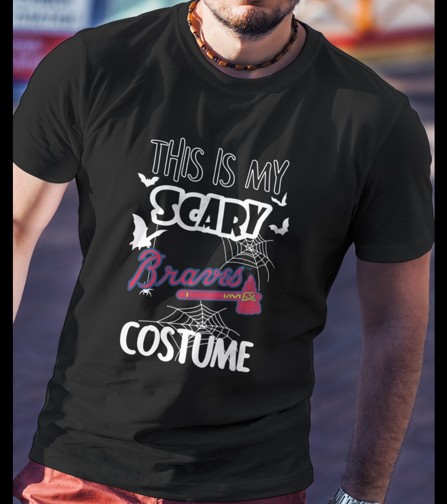 This Is My Scary Braves Costume With Bats And Webs T-Shirt