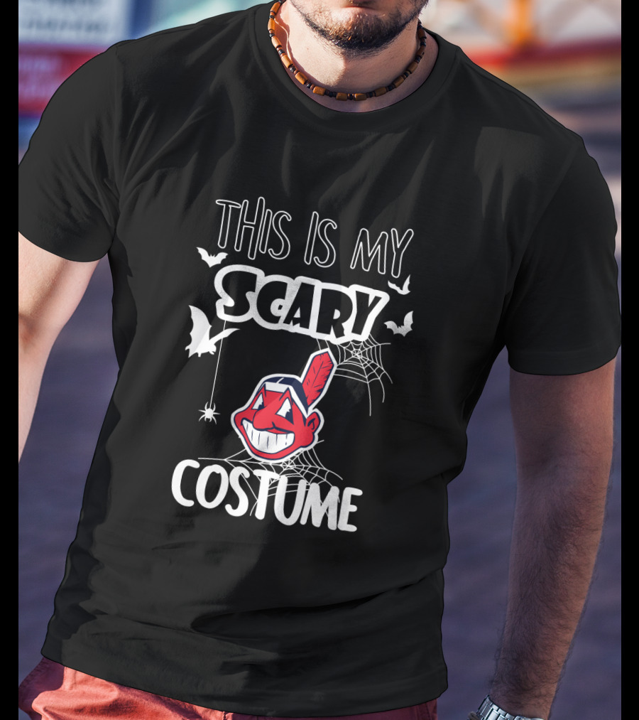 This Is My Scary Costume Cleveland Indians Logo Halloween T-Shirt