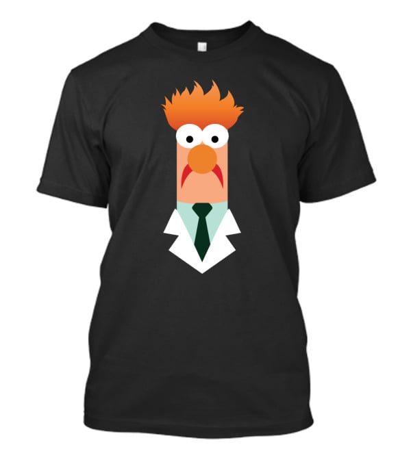 Beaker Character Muppets Scientist Iconic Lab Coat And Tie T-Shirt