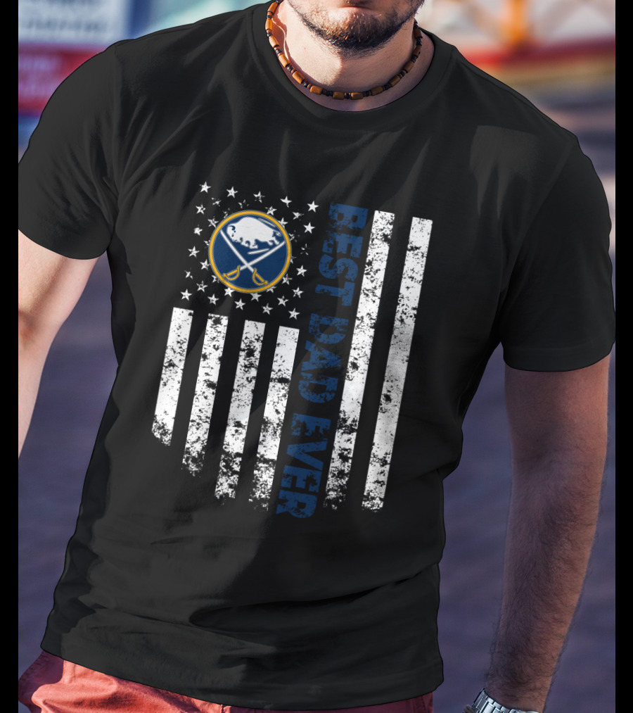 Buffalo Sabres Best Dad Ever American Flag T-Shirt