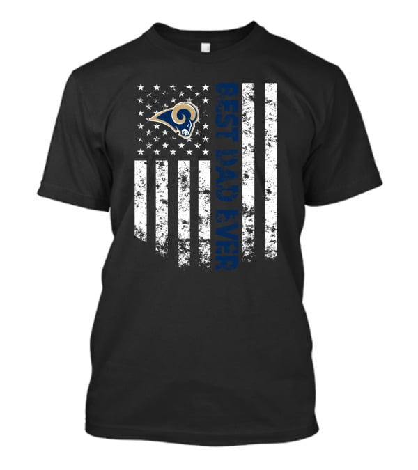 Los Angeles Rams Best Dad Ever Flag T-Shirt